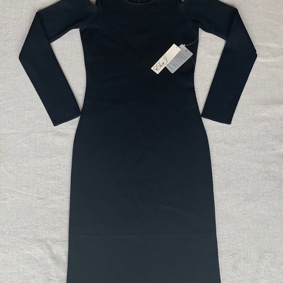 Eliza J | Black Cold Shoulder Dress - Picture 5 of 8